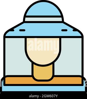 Bee keeper icon. Outline bee keeper vector icon color flat isolated on white Stock Vector