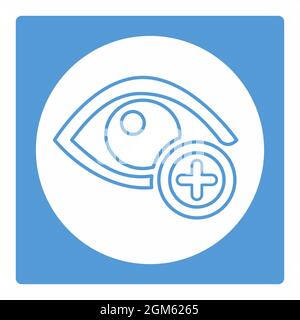 Icon Vector of Eye Exam 2 - White Moon Style - Simple illustration, Editable stroke, Design template vector, Good for prints, posters, advertisements, Stock Vector