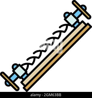 Blacksmith tool icon. Outline blacksmith tool vector icon color flat isolated on white Stock Vector