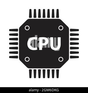 Central processing unit vector icon for graphic design, logo, website, social media, mobile app, UI illustration Stock Vector
