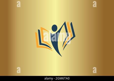 Educational elegant logo initial design logo vector Stock Vector