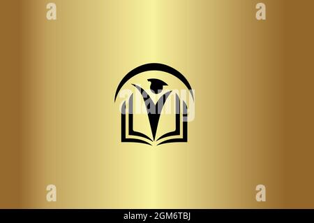 Educational elegant logo initial design logo vector Stock Vector