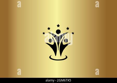 Educational elegant logo initial design logo vector Stock Vector