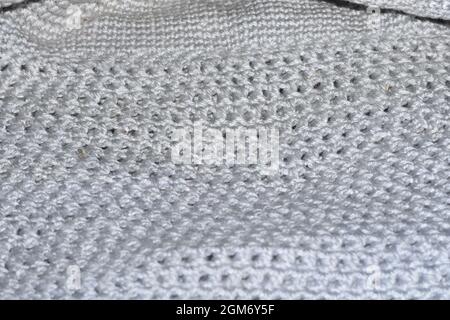 gray wool texture with selective focus macro shot Stock Photo