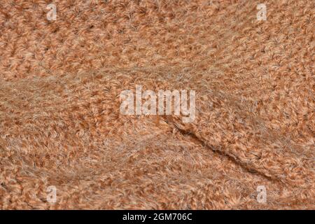 brown woven abstract background with selective focus Stock Photo
