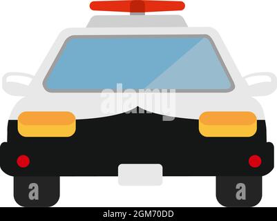 Japanese police car vector illustration ( front view) Stock Vector