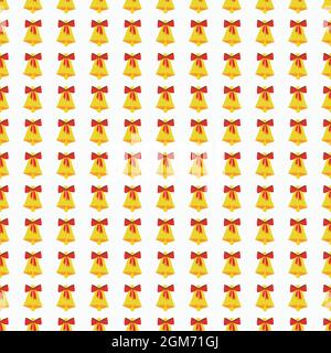 Christmas bells seamless pattern design Stock Vector