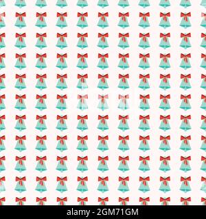 Christmas bells seamless pattern design Stock Vector