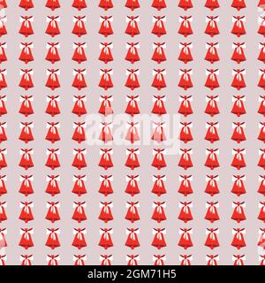 Christmas bells seamless pattern design Stock Vector