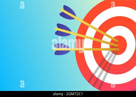 Target icon aim desk isolated on light blue background vector illustration Stock Vector