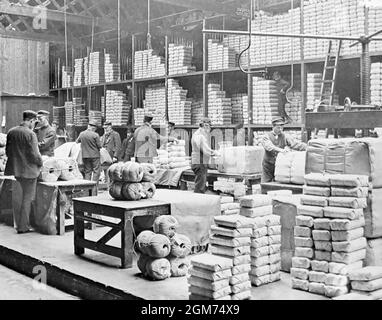 Twine packing room, The Belfast Ropework Company Ltd., Belfast, Ireland, Victorian period Stock Photo