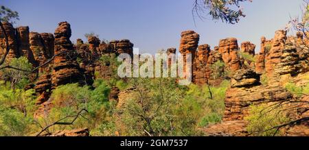 Panoramic view of Southern Lost City, Limmen National Park, Northern Territory, Australia Stock Photo