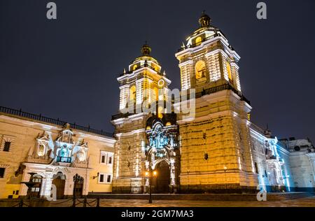 Basilica and Convent of San Francisco in Lima, Peru Stock Photo