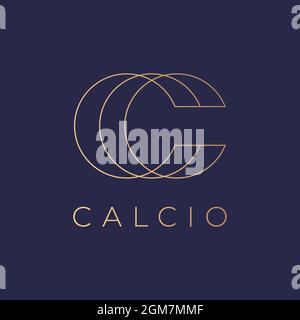 C letter elegant golden logo design. Abstract luxury C initial logo vector template. Stock Vector