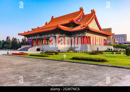 National Concert Hall of Taiwan by the main gate on the left at National Taiwan Democracy Square of Chiang Kai-Shek Memorial Hall Stock Photo