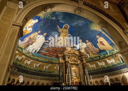 Rome, Italy Santi Cosma e Damiano Church interior Stock Photo