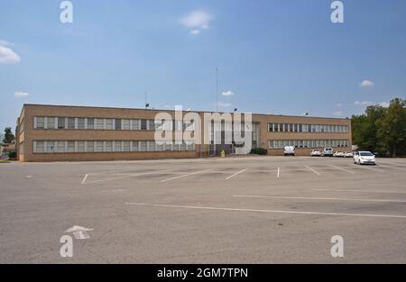 Tyler, TX : Historic Cotton Belt Building built in 1955, originally used as offices for St. Louis Southwestern Railroad west of downtown Tyler, Tx Stock Photo