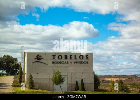 Tobelos winery located in Briñas, La Rioja Stock Photo