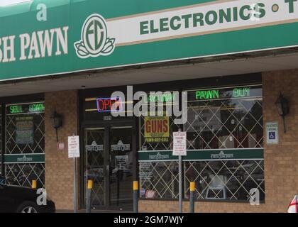 Tyler, TX: First Cash Pawn located on South Broadway in Tyler, Texas Stock Photo