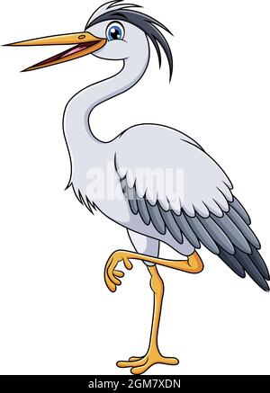Cute Herons cartoon vector illustration Stock Vector