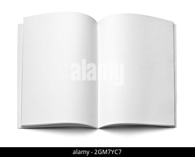 book notebook textbook white blank paper template Stock Photo