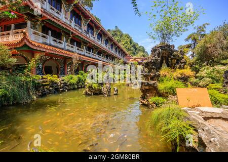Sam Poh Tong Temple is the most famous and developed cave temple in Malaysia, which is located at Gunung Rapat in the south of Ipoh. Stock Photo