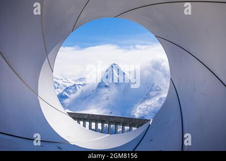 The north face of the Eiger, seen from the Schilthorn mountain near Murren in Switzerland Stock Photo