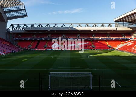 Liverpool, UK. 15th Sep, 2021. Anfield Stadium during Group B - Liverpool FC vs AC Milan, UEFA Champions League football match in Liverpool, England, September 15 2021 Credit: Independent Photo Agency/Alamy Live News Stock Photo