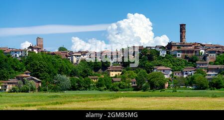 View of Capriata d Orba, old town in Monferrato, Alessandria province, Piedmont, Italy Stock Photo