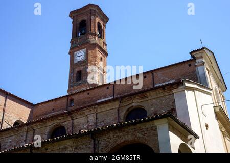 Capriata d Orba, old town in Monferrato, Alessandria province, Piedmont, Italy. Church Stock Photo