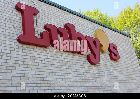 Tyler, TX - March 26, 2019: Abandoned Luby's Restaurant Stock Photo