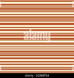 Ochre white barcode stripes. Seamless vector pattern background. Irregular linear geometric backdrop. Parallel horizontal lines. Sophisticated repeat Stock Vector