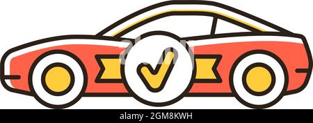 Top quality car RGB color icon Stock Vector