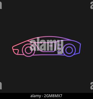 Supercar gradient vector icon for dark theme Stock Vector