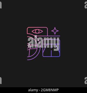 Built in night vision gradient vector icon for dark theme Stock Vector