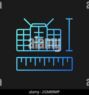Nano Satellites gradient vector icon for dark theme Stock Vector