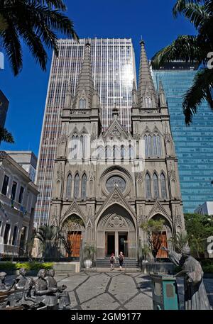 RIO DE JANEIRO, BRAZIL - JULY 12, 2017: Presbyterian Cathedral of Rio de Janeiro Stock Photo