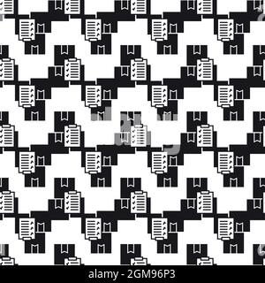 Delivery box checklist pattern seamless background texture repeat wallpaper geometric vector Stock Vector