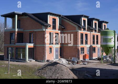 new apartment block under construction Stock Photo