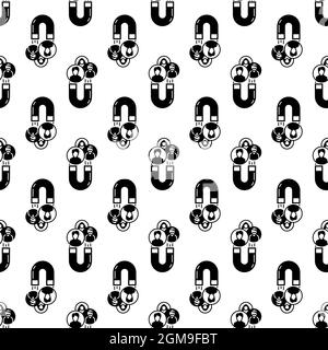 Magnet client retention pattern seamless background texture repeat wallpaper geometric vector Stock Vector
