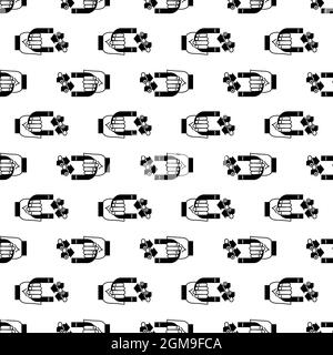 Customer retention pattern seamless background texture repeat wallpaper geometric vector Stock Vector