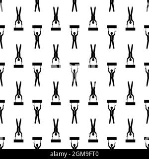 Man banner up pattern seamless background texture repeat wallpaper geometric vector Stock Vector