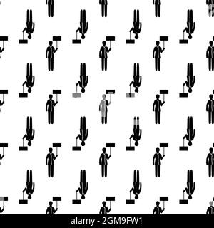 Woman banner up pattern seamless background texture repeat wallpaper geometric vector Stock Vector