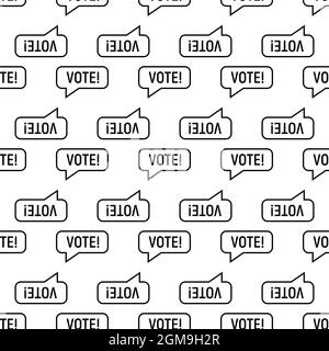 Vote banner pattern seamless background texture repeat wallpaper geometric vector Stock Vector