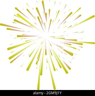 colorful fireworks vector illustration isolated on white Stock Vector