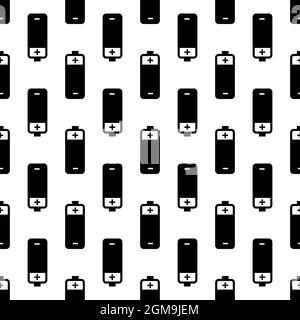 Battery pattern seamless background texture repeat wallpaper geometric vector Stock Vector