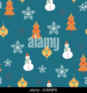 Christmas seamless vector pattern Stock Vector