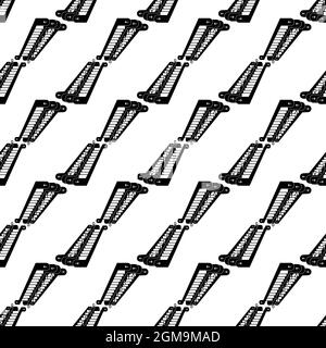 Double escalator pattern seamless background texture repeat wallpaper geometric vector Stock Vector