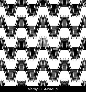 Triple escalator pattern seamless background texture repeat wallpaper geometric vector Stock Vector