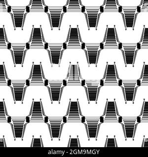 Mall escalator pattern seamless background texture repeat wallpaper geometric vector Stock Vector